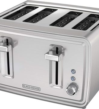 BLACK+DECKER 4-Slice Toaster, Stainless Steel, TR4900SSD