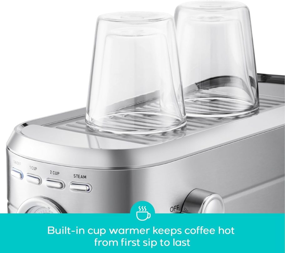 CASABREWS CM5418 Espresso Machine 20 Bar, Compact Espresso Maker with Steam Milk Frother, Stainless Steel Coffee Machine with 34oz Removable Water Tank for Cappuccino, Latte, Silver - Image 4